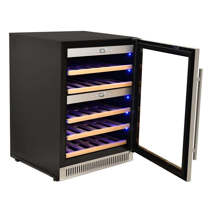 Nella 23" Dual Zone Stainless Steel Wine Cooler, 40 Bottles