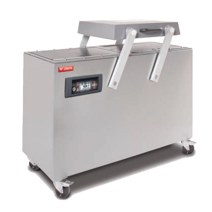 Turbovac 50002 / L60 Heavy-Duty Double Chamber Vacuum Packaging Machine with Aluminum Cover and Flat Working Surface with 23″ Seal Length - 220V, 3 Ph