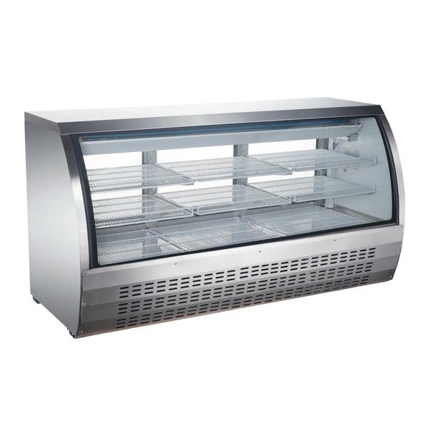 Nella 82” Stainless Steel Refrigerated Display Case - 100-1033804