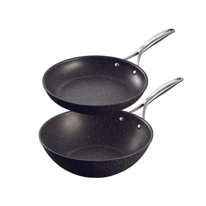 Zwilling Constellation 2-Piece, Aluminum 8" Frying Pan and 9.5" Wok Set - 66950-000