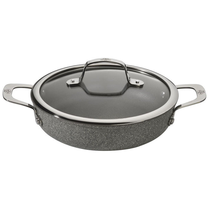 Ballarini Salina 6" Aluminium Round Saucier And Sauteuse With Lid - Stone Grey - 75002-811