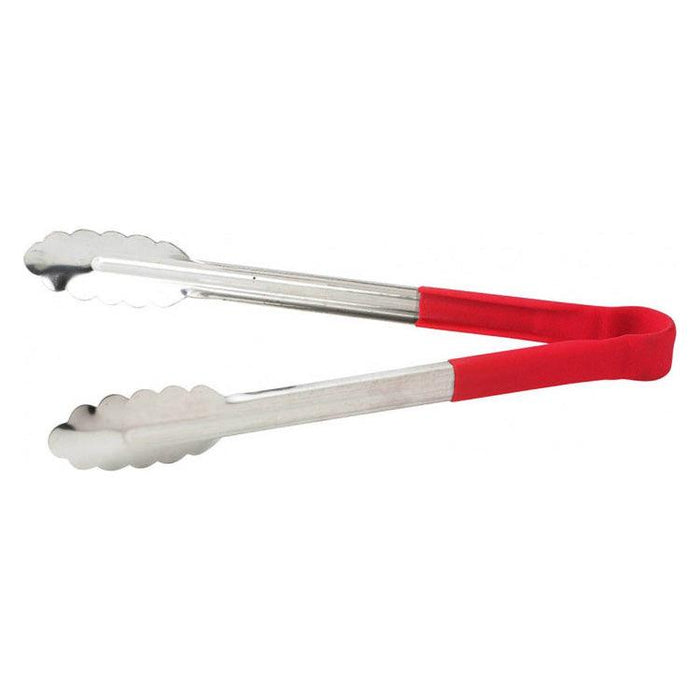 Nella 9" Heavy Duty Utility Tongs with Red Handle - 80541