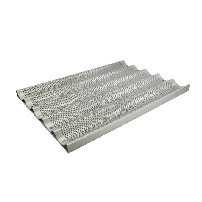 Winco ABP-5W 5-Slot Wide Aluminum Baguette Pan