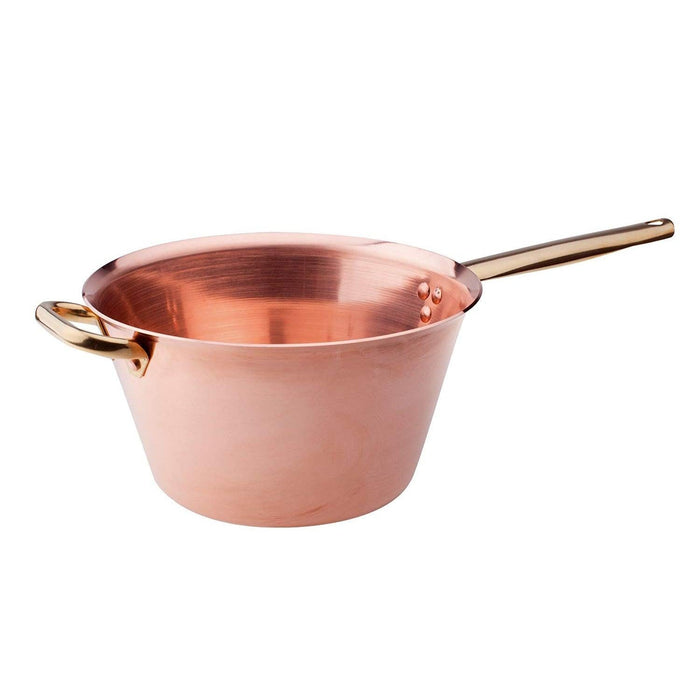 Pentole Agnelli ALCU16524 10" Brass Copper Cauldron with Handle