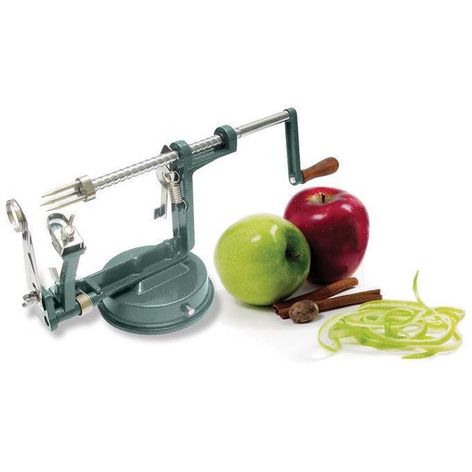 Winco AP-12 10" Manual Cast Aluminum Apple Peeler with Stainless Steel Blade