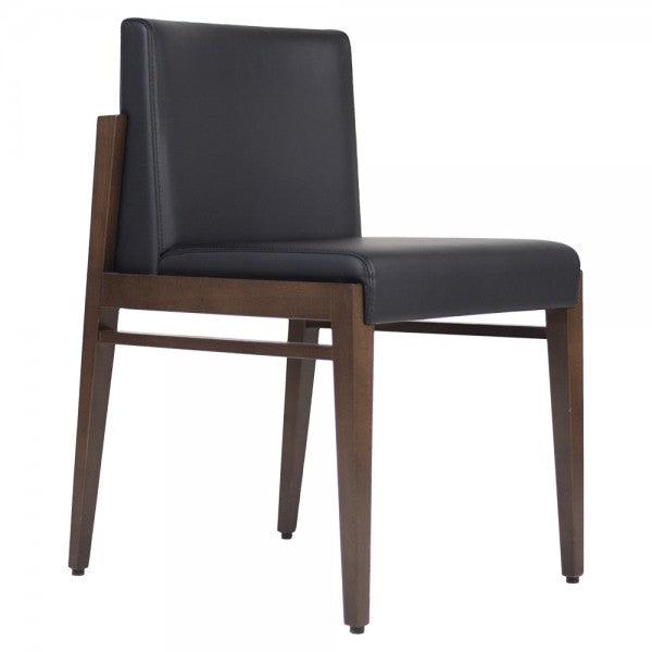 Nella Avenue Vinyl Espresso Beechwood Restaurant Chair