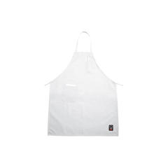 Winco BA-PWH 33" x 26" Full Length Bib Apron with Pockets - White