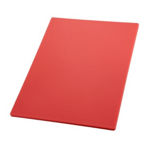 Winco CBRD-1218 12" x 18" x 1/2" Rectangular Cutting Board - Red