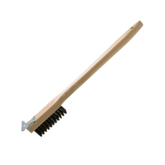 Nella 20" Long Handled Steel Wire BBQ Brush with Grill Scraper