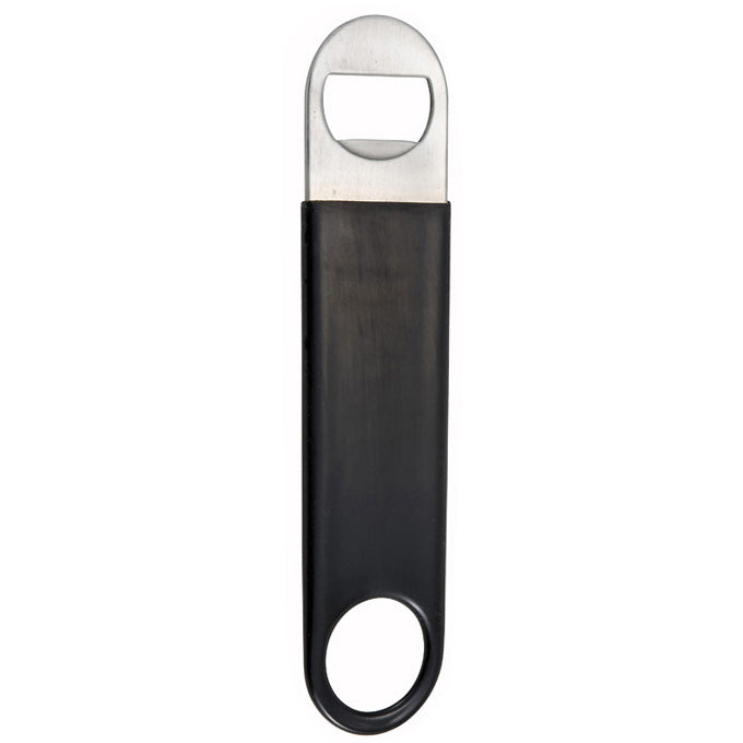 Winco CO-301PK 7" Stainless Steel Bottle Opener with Black Coating