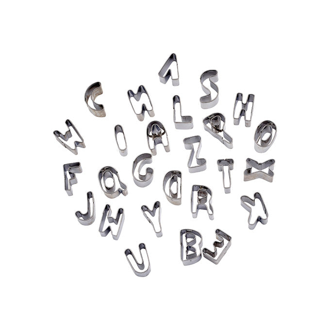 Winco CST-34 Stainless Steel Letter Cookie Cutter Set