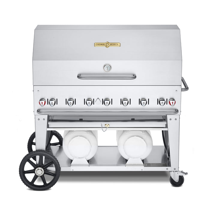 Crown Verity CV-CCB-48RDP 48" Club Series BBQ Grill with Roll Dome Package - Liquid Propane