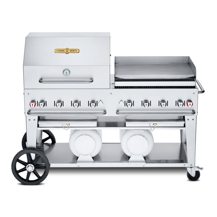 Crown Verity CV-CCB-60RGP 60" Club Series Grill with Dome And Griddle Package - Liquid Propane