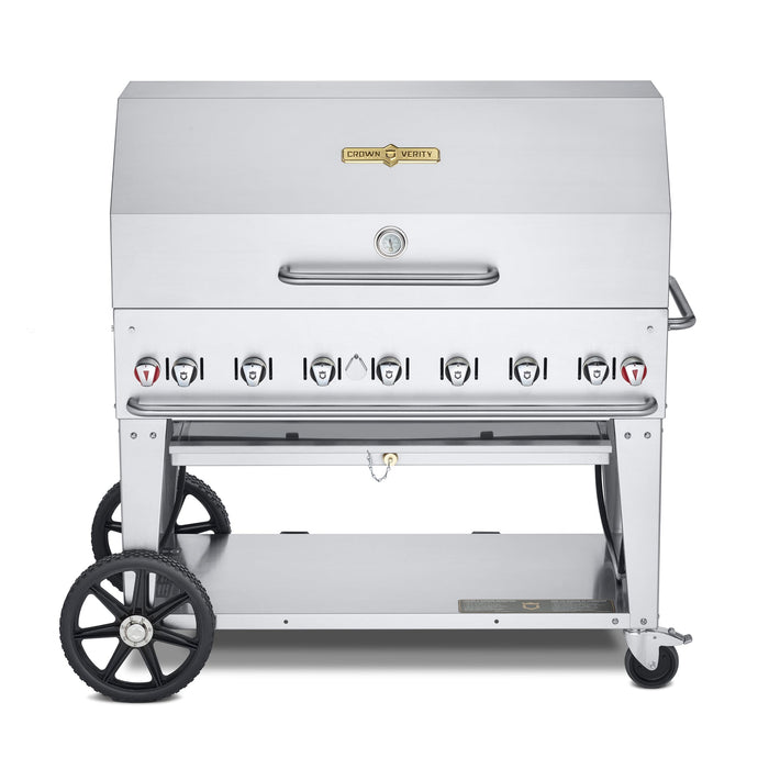 Crown Verity CV-MCB-48RDP-LP 48" Mobile BBQ Grill with Roll Dome Package - Liquid Propane