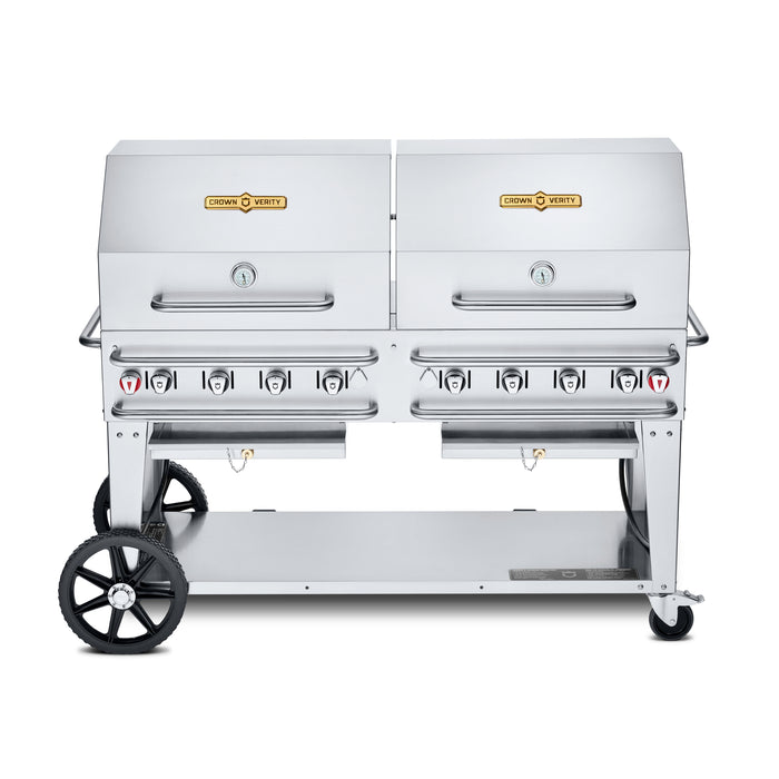 Crown Verity CV-RCB-60RDP 60" Rental Grill with 2 Domes - Liquid Propane