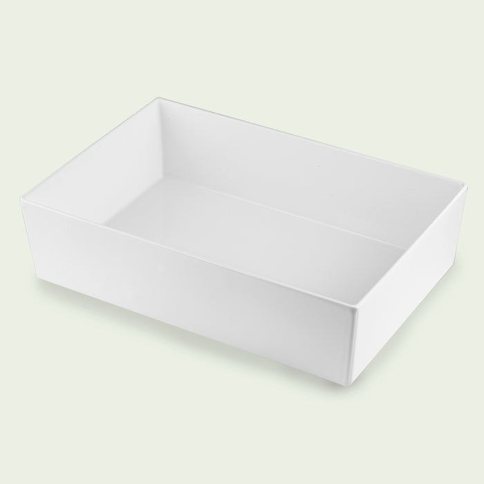 Tablecraft CW5002W 18 Qt. Full Size Cast Aluminium Food Pan - White