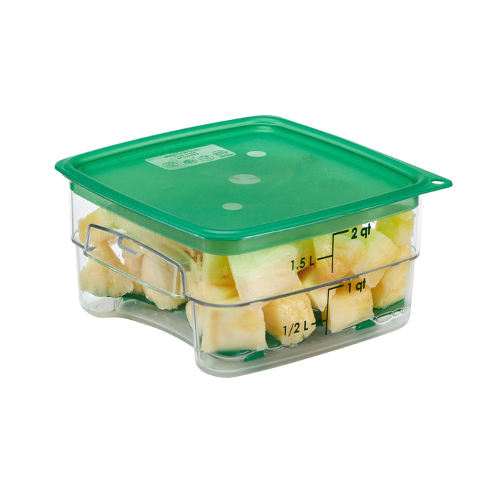 Cambro 2SFSFPDPP265 Camsquares FreshPro Translucent Drain Shelves for 2 and 4 Qt. Containers - Green