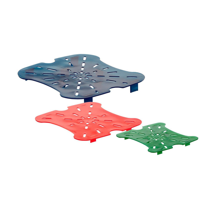 Cambro 2SFSFPDPP265 Camsquares FreshPro Translucent Drain Shelves for 2 and 4 Qt. Containers - Green