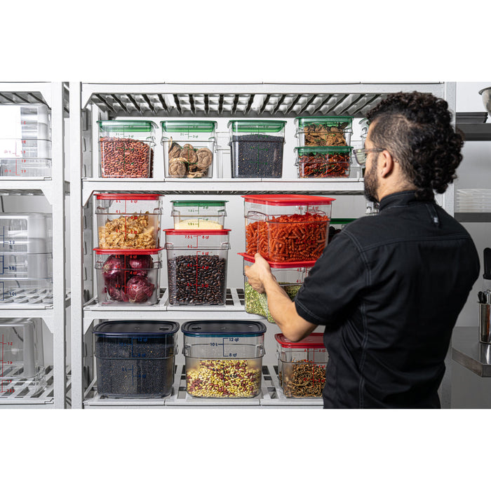 Cambro 6SFSPROCW135 Camsquares FreshPro 6 Qt. Clear Square Polycarbonate Food Storage Container