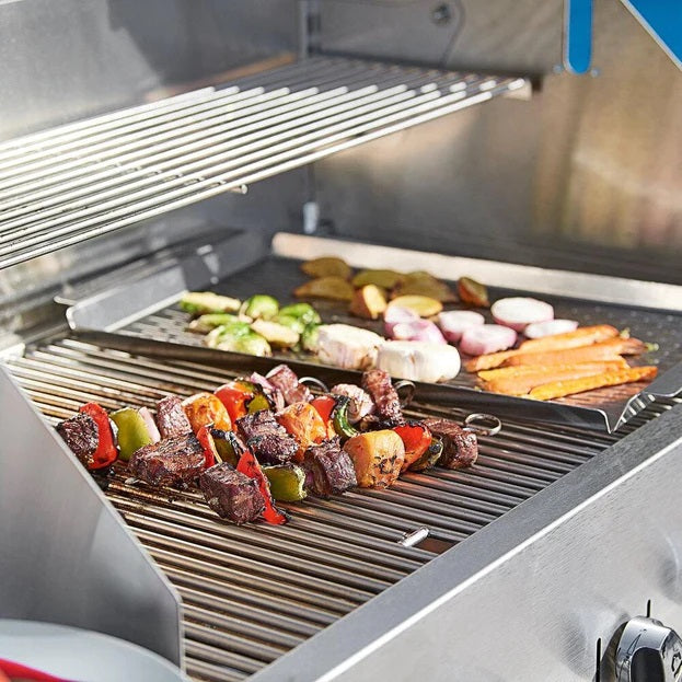 Crown Verity CV-MCB-72RGP-LP 72" Mobile BBQ Grill with Dome and Pro Griddle Package - Liquid Propane