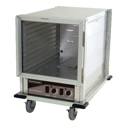Toastmaster E9451-HP12CDN 22.8" Non-Insulated Half-Size Mobile Heated Cabinet with 11-Pan Capacity - 120V/1,500W