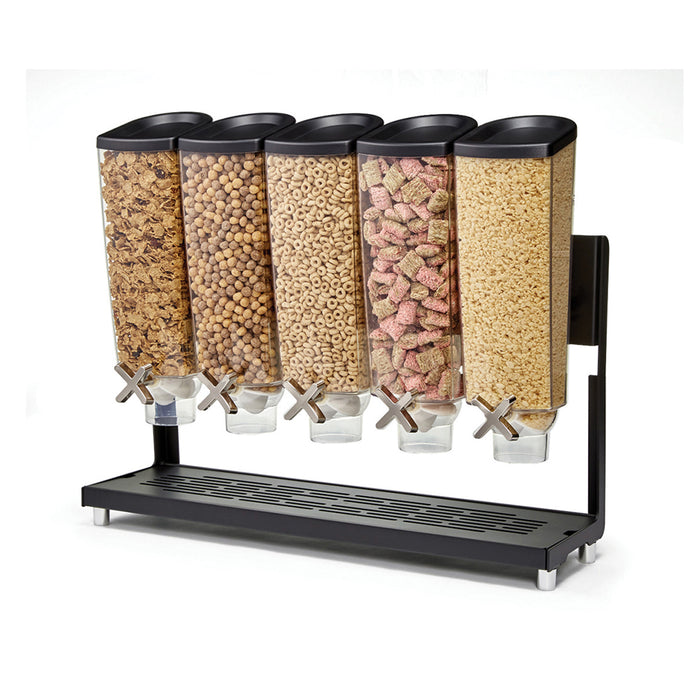 Rosseto EZ577 EZ-PRO 3.8L 5-Container Countertop Snack/Cereal Dispenser with Stand