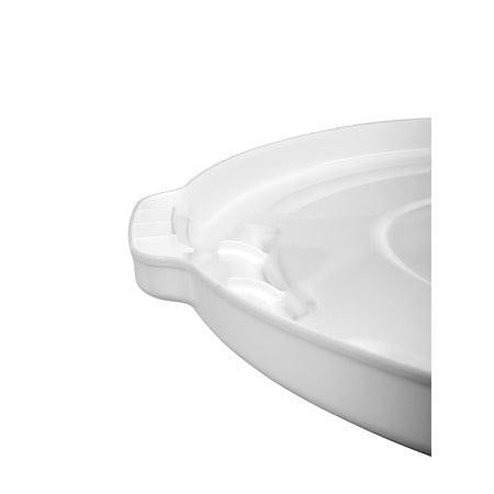 Rubbermaid Commercial Brute 20 Gal Flat Trash Can Lid – FG261960WHT – White Resin
