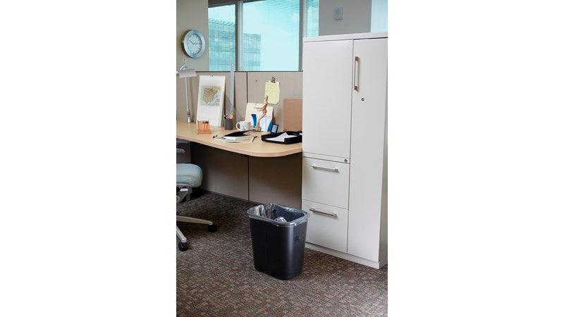 Rubbermaid FG295600BLA 28 Qt. Medium Wastebasket - Black