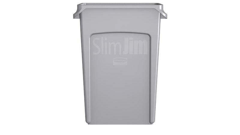 Rubbermaid FG354060GRAY 23 Gallon Slim Jim Trash Can - Grey