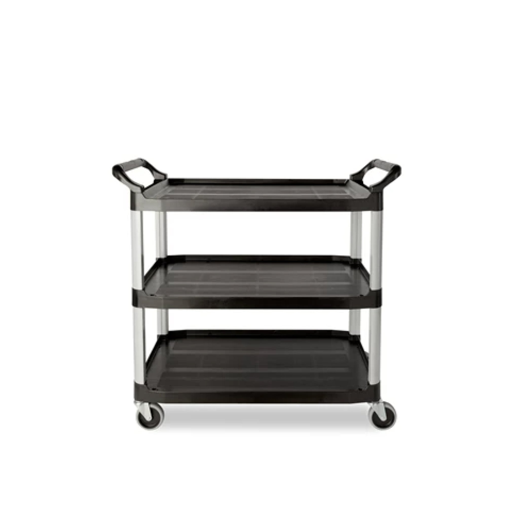 Rubbermaid FG409100BLA 40" x 20" x 37" Xtra Black Three Shelf Utility