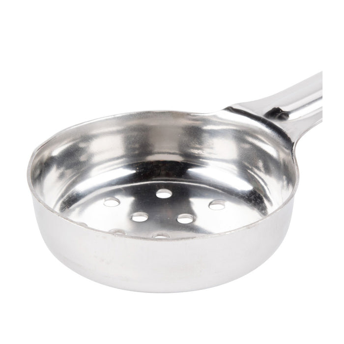 Winco FPP-1 1 Oz. One-Piece Stainless Steel Perforated Portion Control Spoon - Yellow