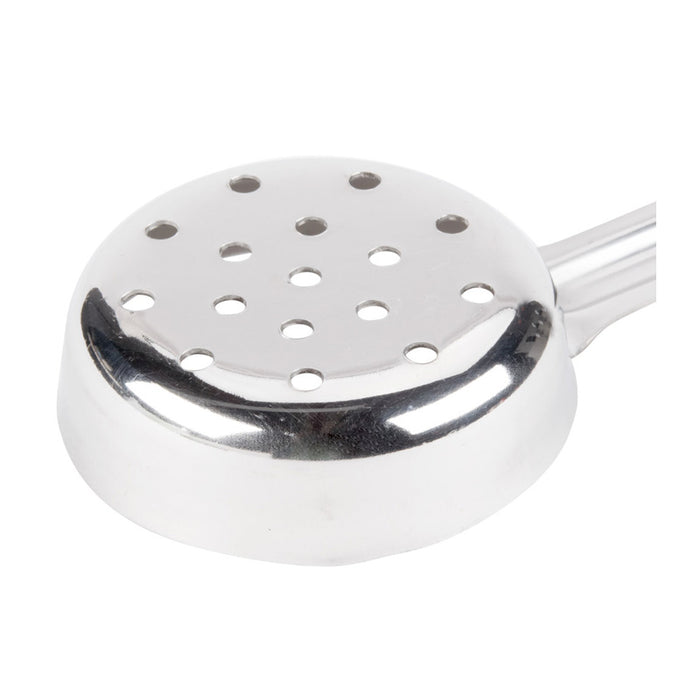 Winco FPP-3 3 Oz. One-Piece Stainless Steel Perforated Portion Control Spoon - Ivory