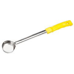 Winco FPS-1 1 Oz. One-Piece Stainless Steel Solid Portion Control Spoon - Yellow