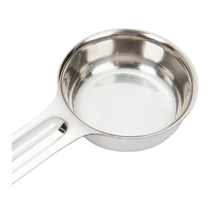 Winco FPS-3 3 Oz. One-Piece Stainless Steel Solid Portion Control Spoon - Ivory