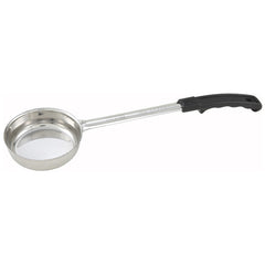 Winco FPS-6 6 Oz. One-Piece Stainless Steel Solid Portion Control Spoon - Black
