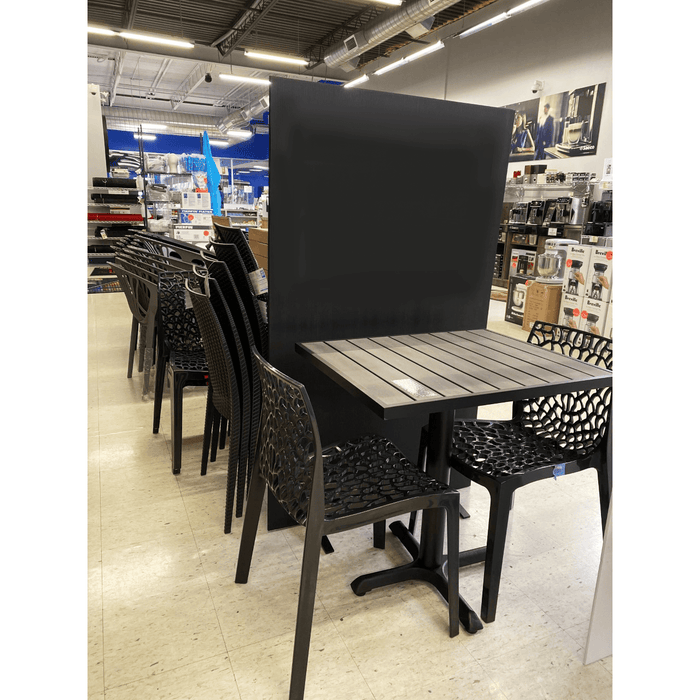 Nella 36" x 60" Corrugated Plastic Protective Partition - Black - FS3660B