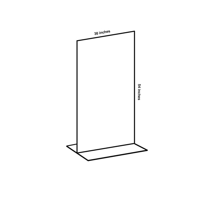 Nella 30" x 54" Acrylic Freestanding Floor Model - FSS3054
