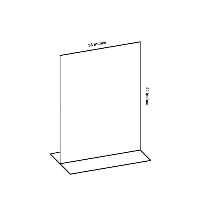 Nella 36" x 54" Acrylic Freestanding Floor Model - FSS3654