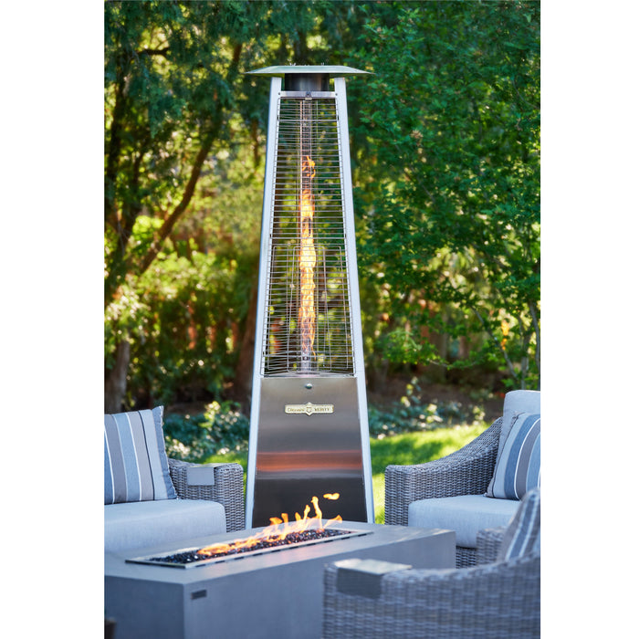 Crown Verity CV-2660-SS Stainless Steel Portable Propane Outdoor Tower Patio Heater with Reflector
