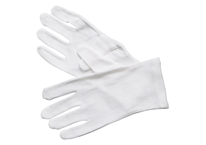 Winco GLC-M Medium Food Serving White Gloves - 12/Case