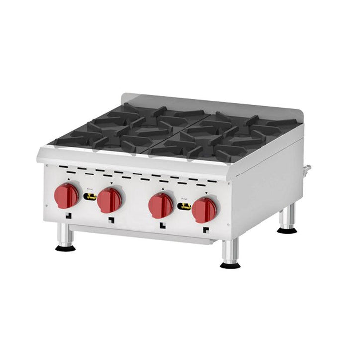 Nella 24" Natural Gas 4-Burner Countertop Stainless Steel Hot Plate - HP424M