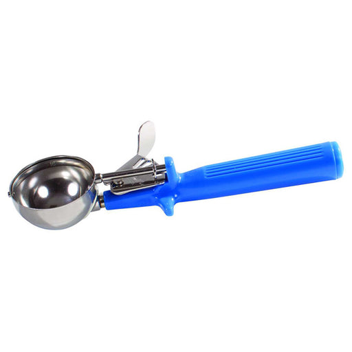 Portion Scoop - #16 (2 oz) - Disher, Cookie Scoop, Food Scoop - Portion Control - 18/8 Stainless Steel, Blue Handle