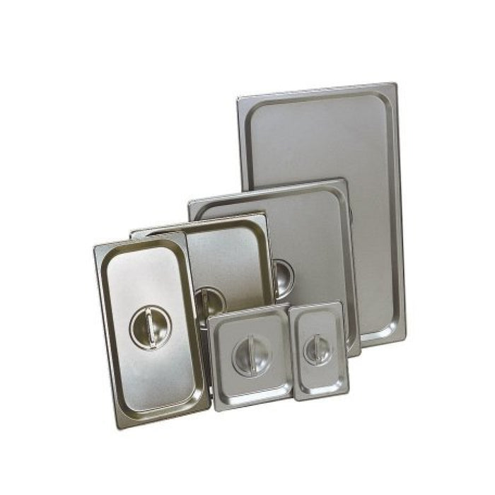 Update International Anti-Jam 1/9 Size Stainless Steel Steam Table Pan Cover - STP-11LDC