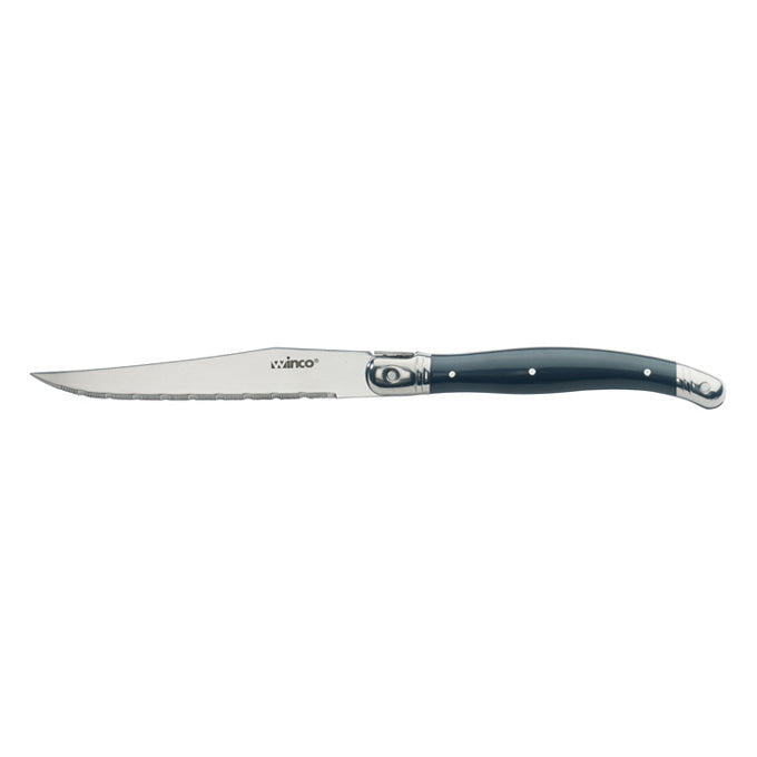Winco K-73PC 4.5" Pointed Tip Steak Knife - 12/Case