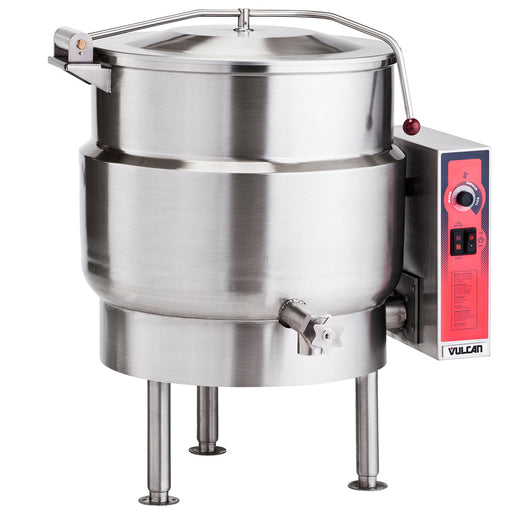 VULCAN K40EL 40 GALLON STATIONARY 2/3 STEAM JACKETED ELECTRIC KETTLE - 208V, 3 PHASE