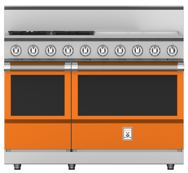 Hestan KRG484GD-NG 48" Natural Gas 4-Burner Range With 24" Griddle - 175,000 BTU