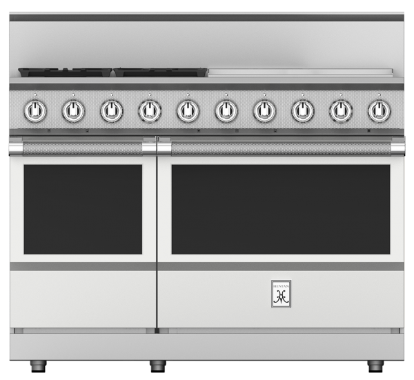 Hestan KRG484GD-NG 48" Natural Gas 4-Burner Range With 24" Griddle - 175,000 BTU