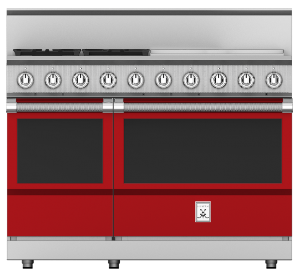 Hestan KRG484GD-NG 48" Natural Gas 4-Burner Range With 24" Griddle - 175,000 BTU