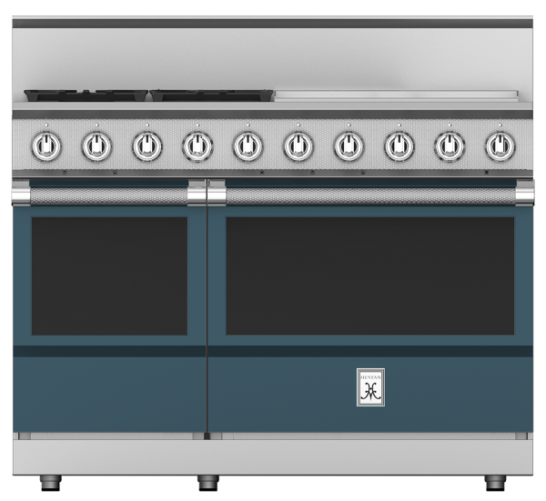 Hestan KRG484GD-NG 48" Natural Gas 4-Burner Range With 24" Griddle - 175,000 BTU