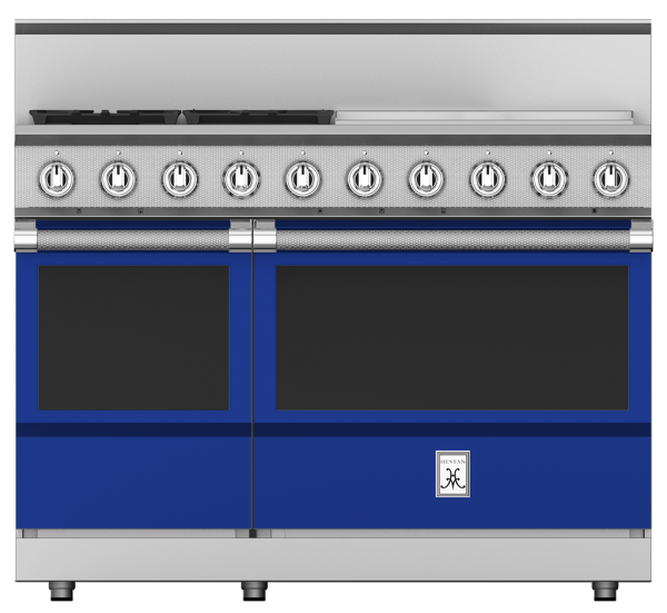 Hestan KRG484GD-NG 48" Natural Gas 4-Burner Range With 24" Griddle - 175,000 BTU